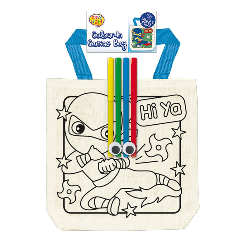 Colour Your Own Bag with Wiggly Eyes