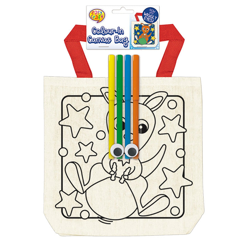 Colour Your Own Bag with Wiggly Eyes