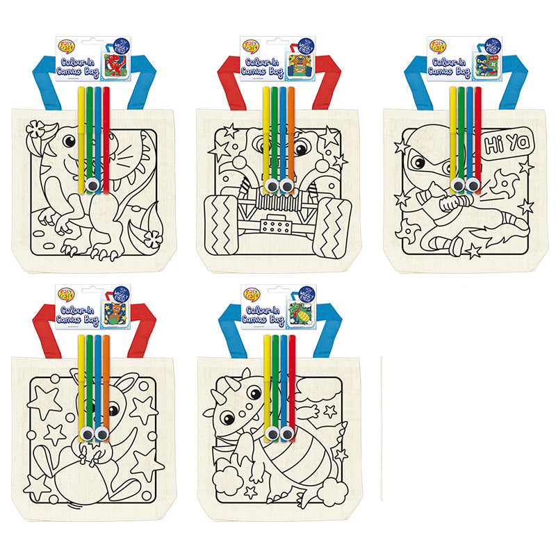 Colour Your Own Bag with Wiggly Eyes