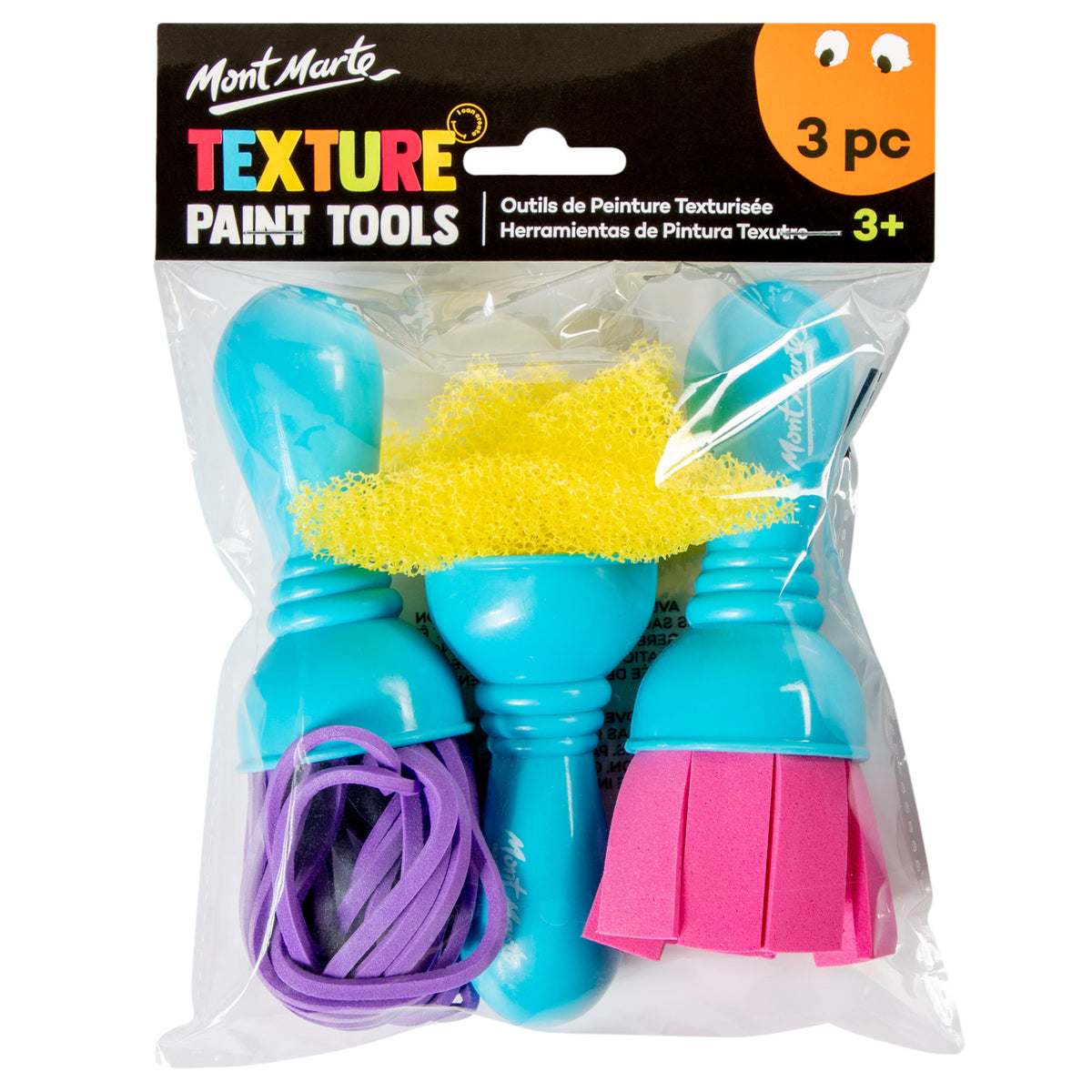 3 Piece Texture Paint Tool Set - Assorted - Mont Marte