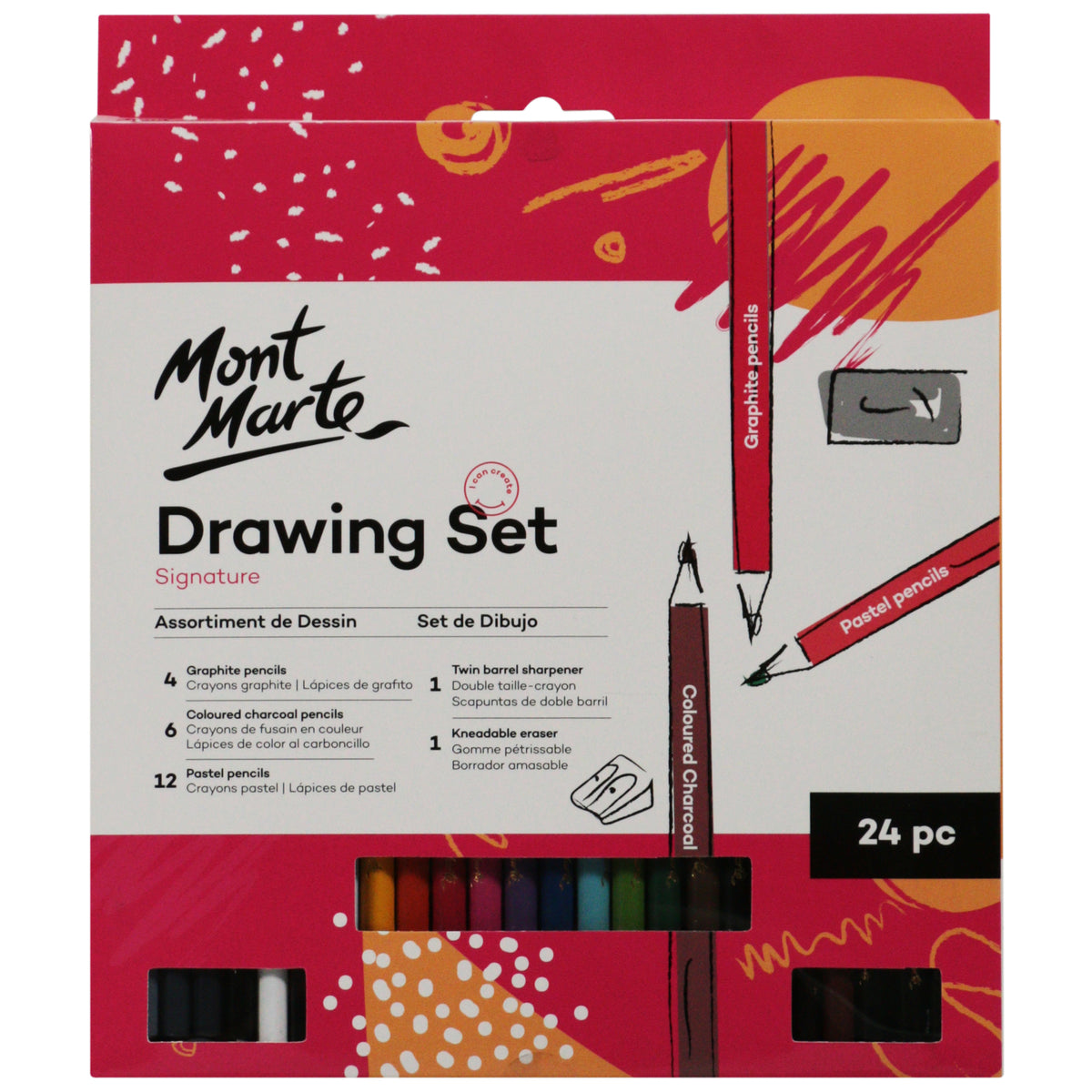 24 Piece Drawing Set - Assorted - Mont Marte