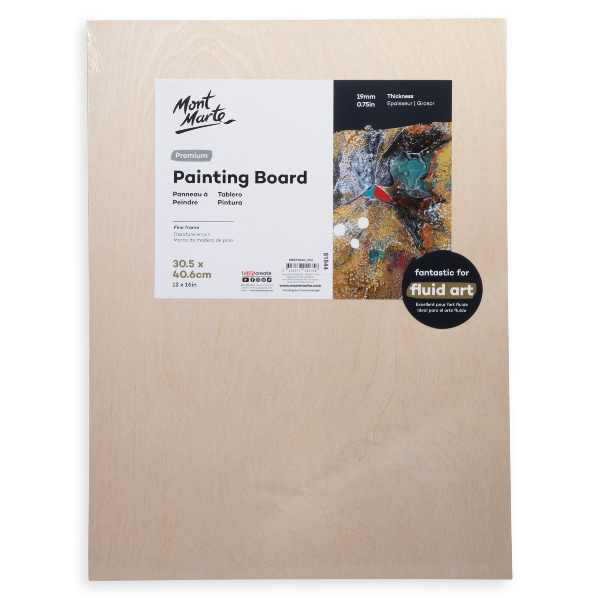 Painting Board Premium - 30.5 x 40.6cm - Mont Marte