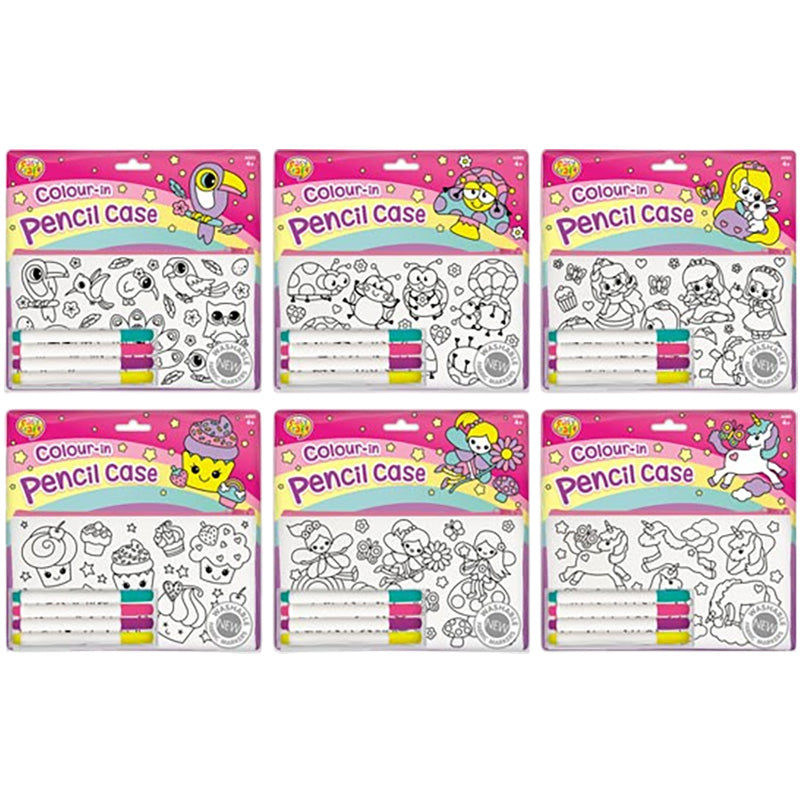 Colour-in Your Own Pencil Case - Assorted