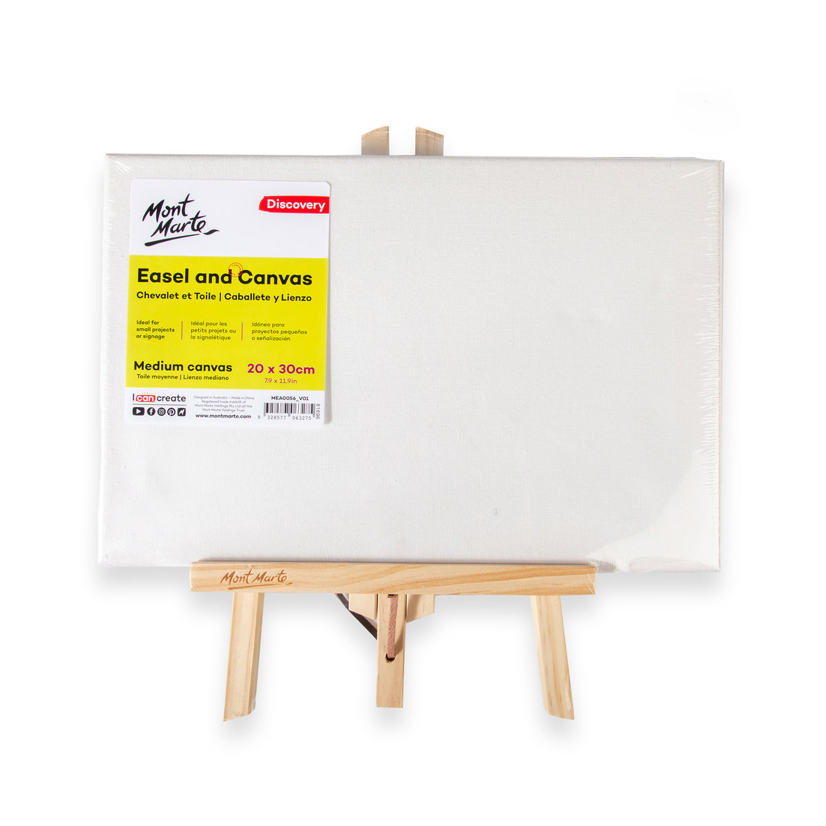 Easel and Canvas Set 20 x 30cm - Mont Marte
