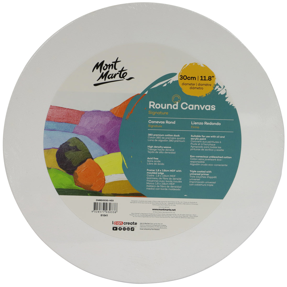 Round Canvas - 30cm - Mont Marte