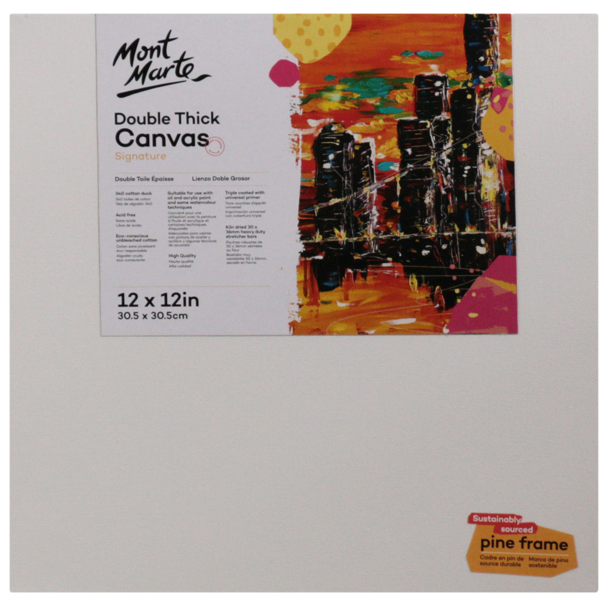 Double Thick Canvas - 30.5 x 30.5cm - Mont Marte
