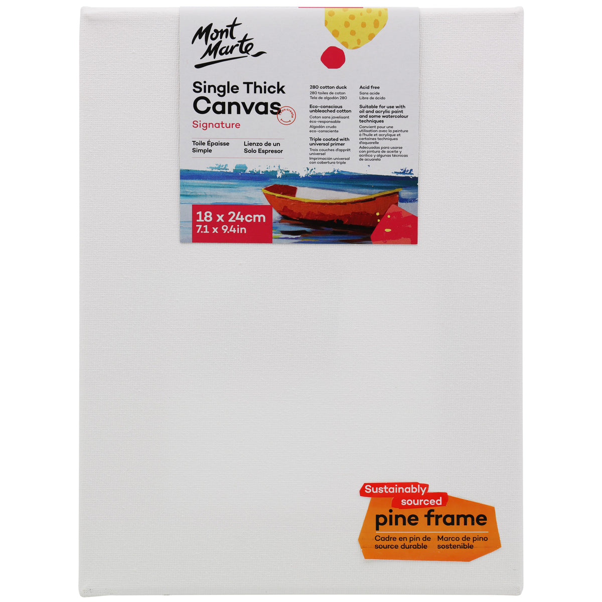 Single Thick Canvas - 18 x 24cm - Mont Marte
