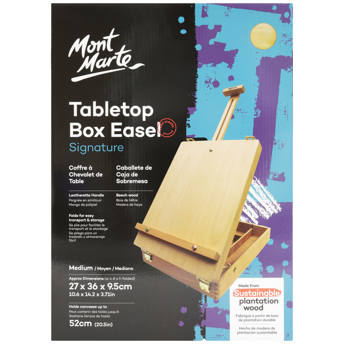 Tabletop Box Easel with Storage - Medium - Mont Marte