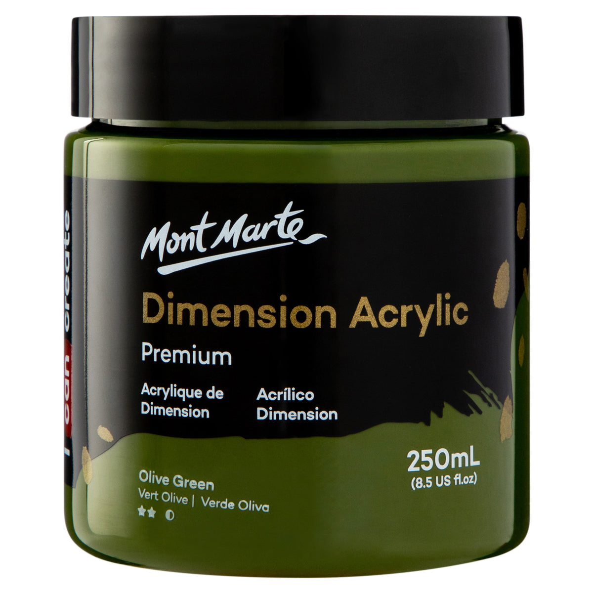 250ml Heavy Body Acrylic Paint - Olive Green - Mont Marte