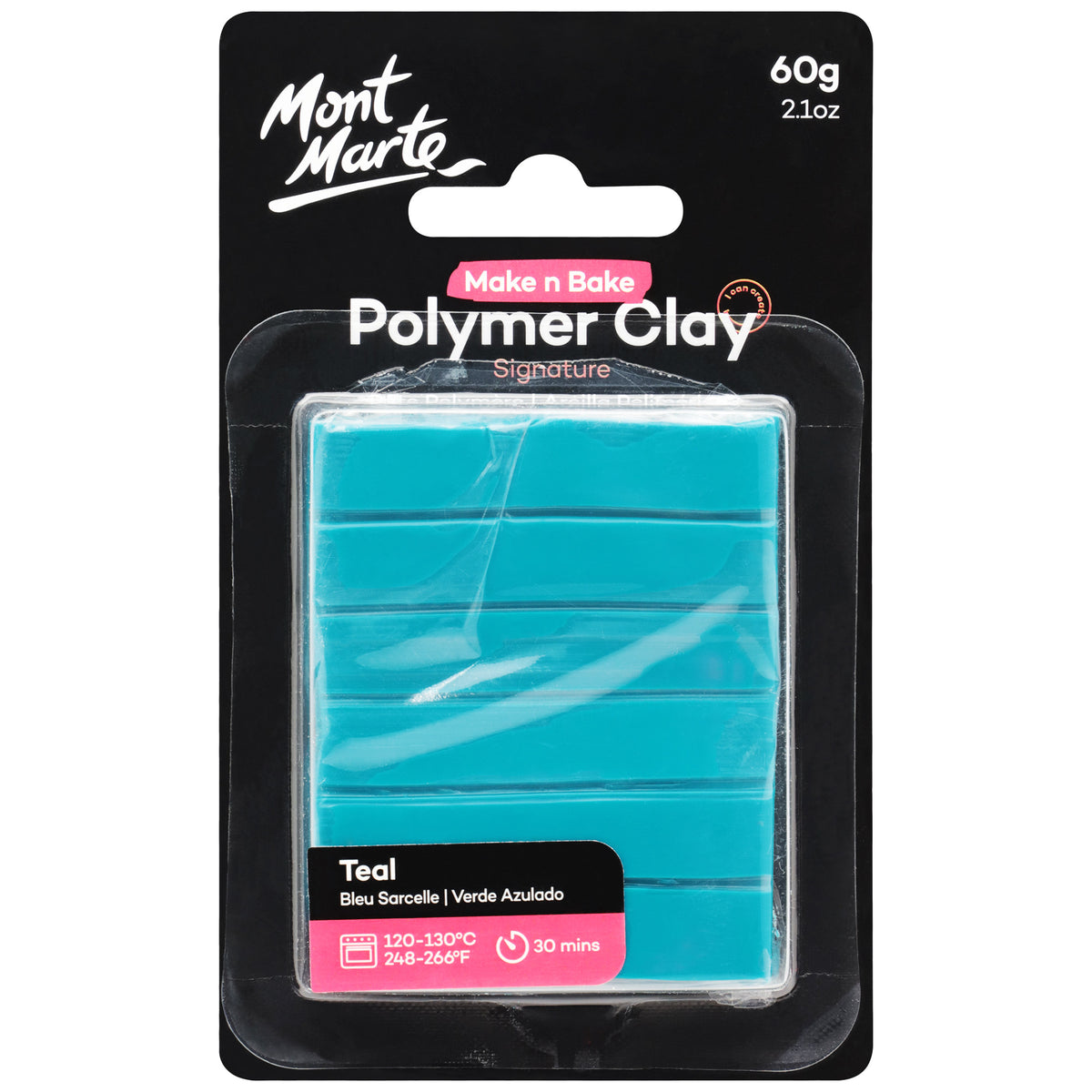 60g Polymer Clay - Teal - Mont Marte
