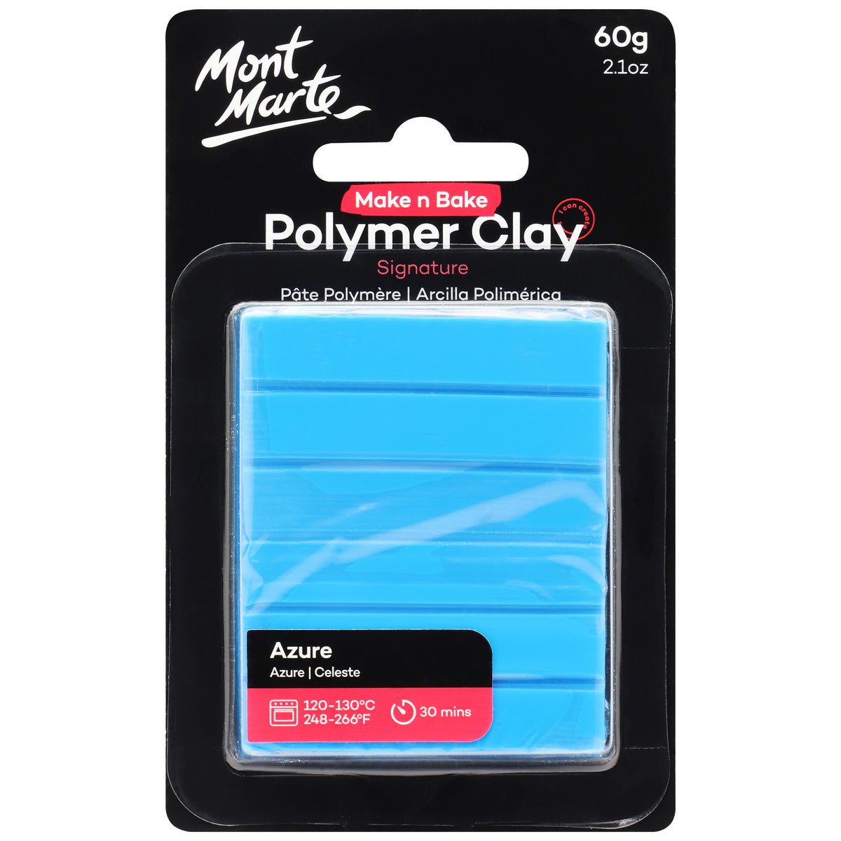 Make n Bake Polymer Clay Signature 60g - Azure - Mont Marte