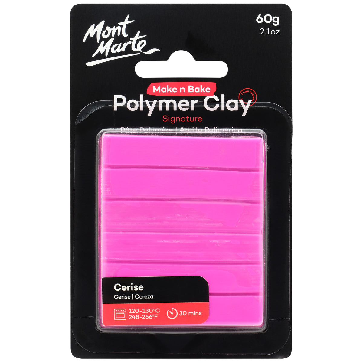 60g Polymer Clay - Cerise - Mont Marte