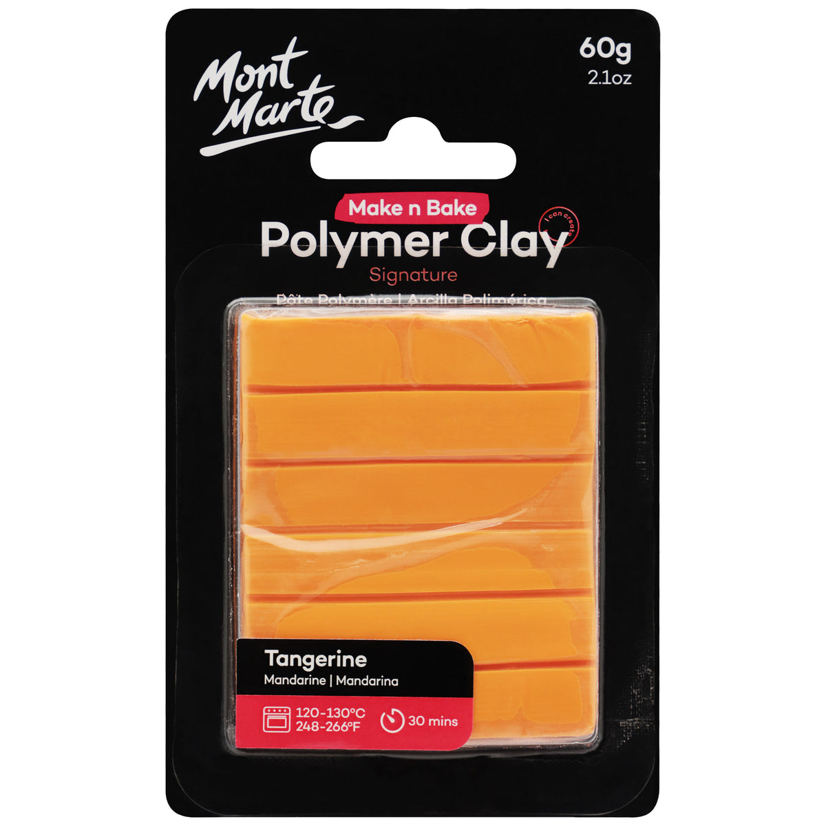 60g Polymer Clay - Tangerine - Mont Marte
