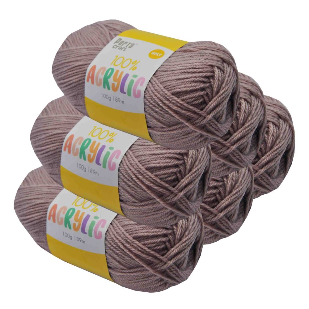 Acrylic Yarn Plain Fawn 100g