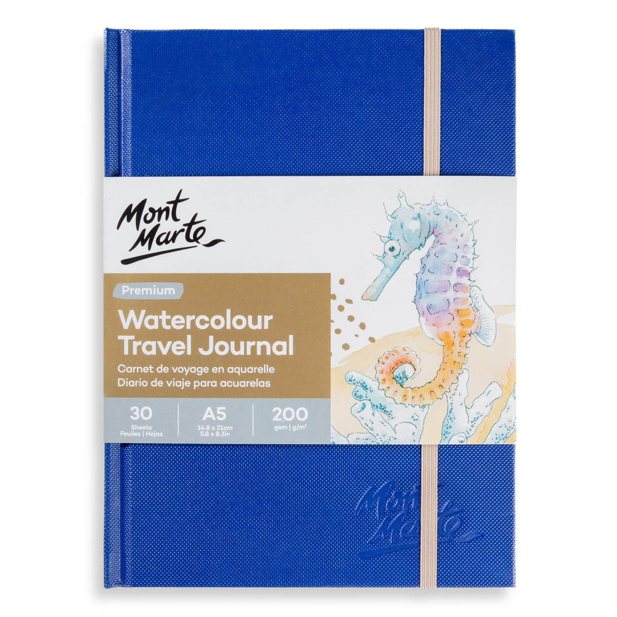 Watercolour Travel Journal - Hardbound A5 200gsm 30 Sheets - Mont Marte