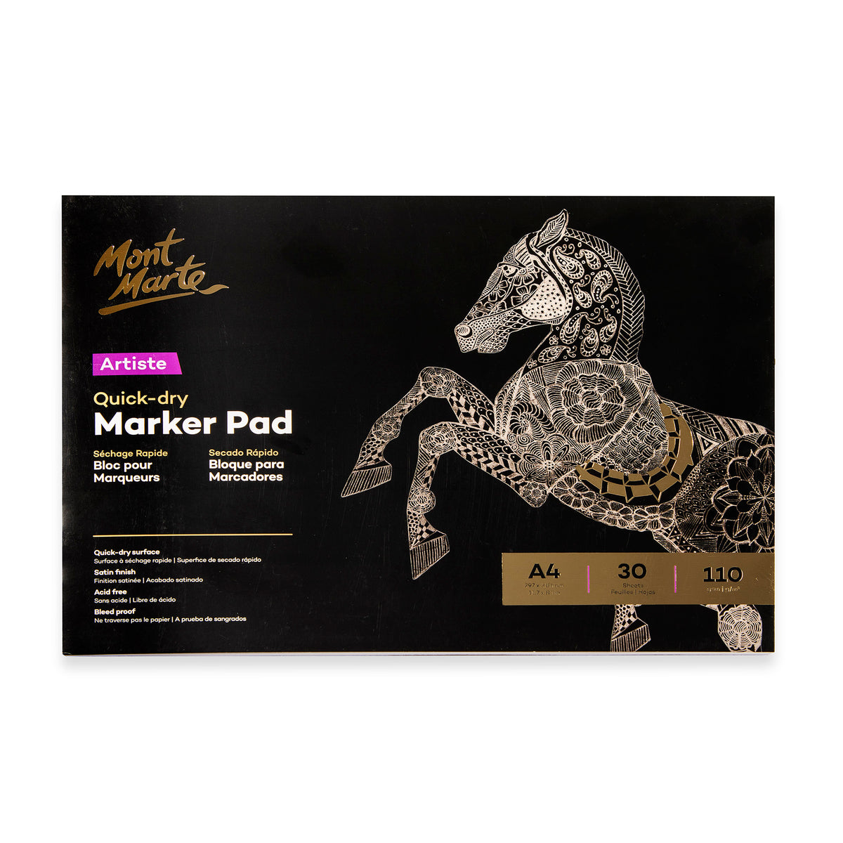 Artiste A4 Quick Dry Marker Pad - 30 Sheets 110gsm - Mont Marte