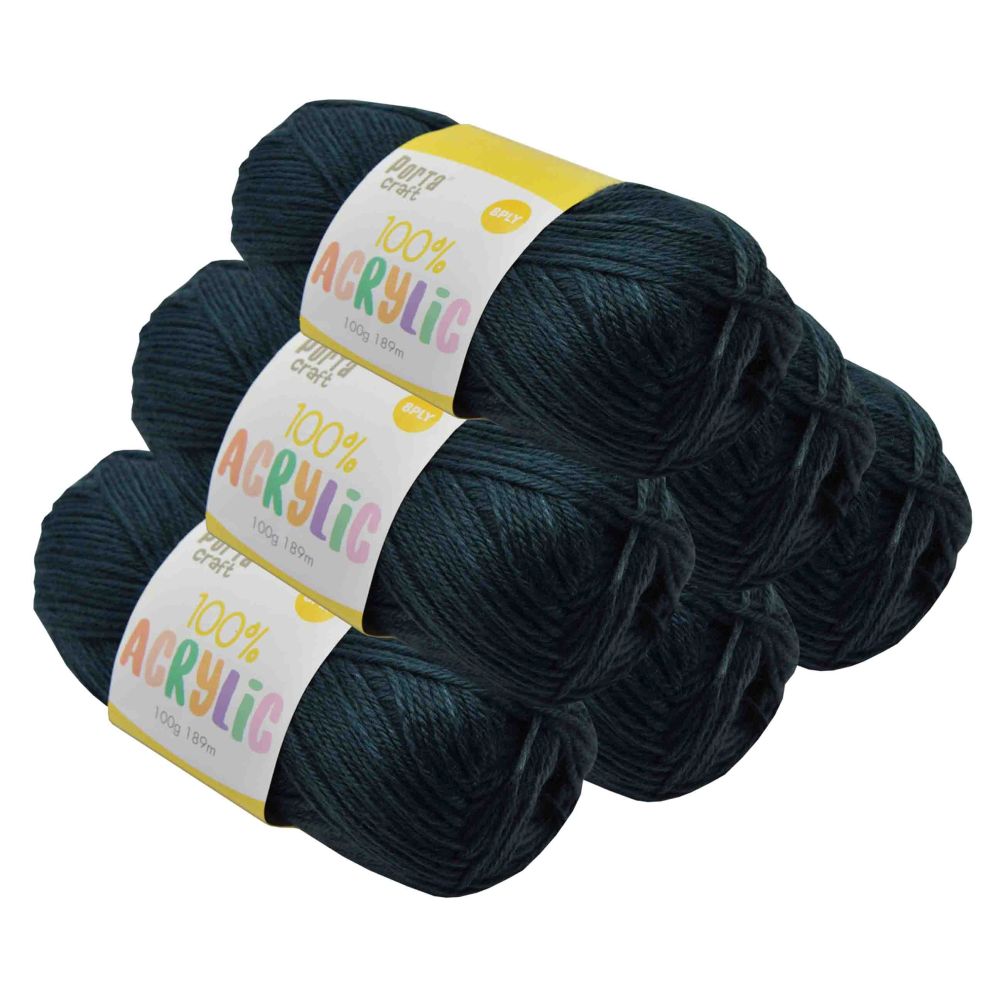 Acrylic Yarn Bottle Green 100g