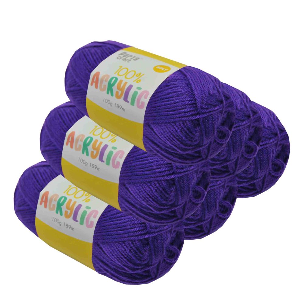 Acrylic Yarn Violet 100g