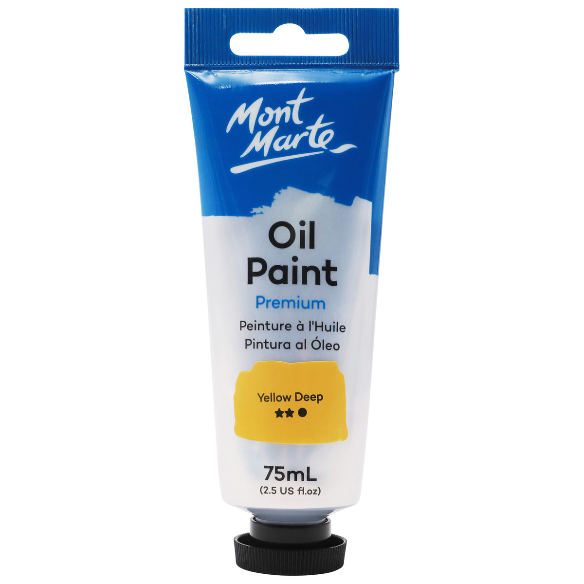 75ml Premium Oil Paint Tube - Yellow Deep - Mont Marte