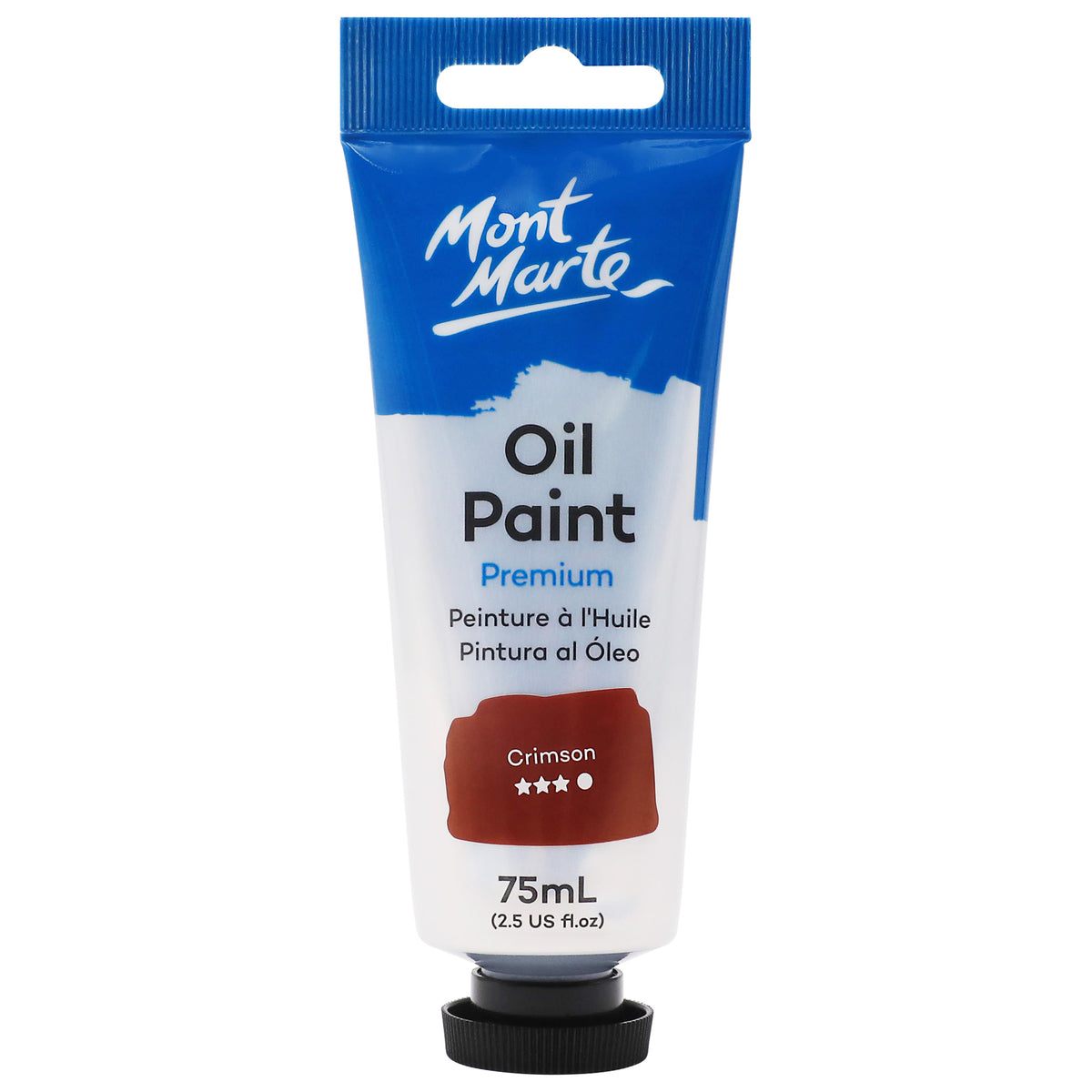 Oil Paint Premium 75ml Tube - Crimson - Mont Marte