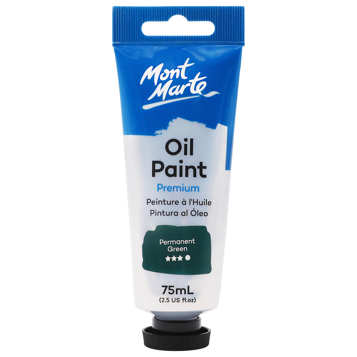 75ml Oil Paint Tube - Permanent Green - Mont Marte