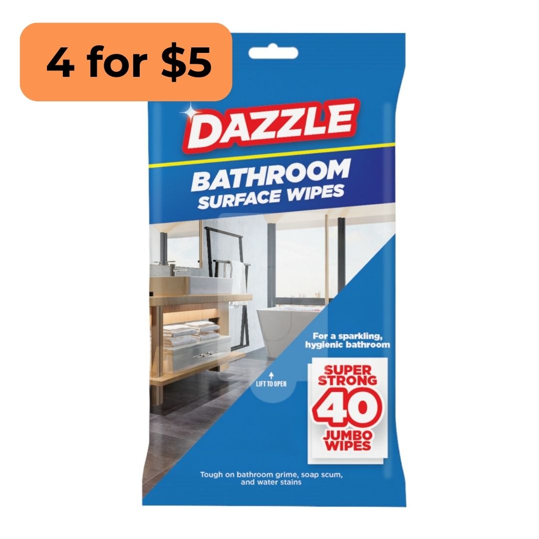 Dazzle Bathroom Wipes - 40 Pack