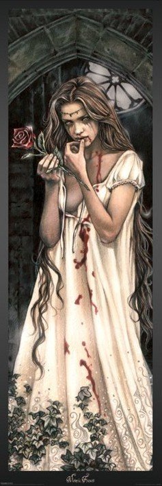Victoria Francis Vampire Rose Girl | Framed Prints – Red Dot
