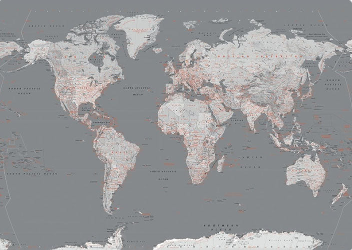 World Map Grey