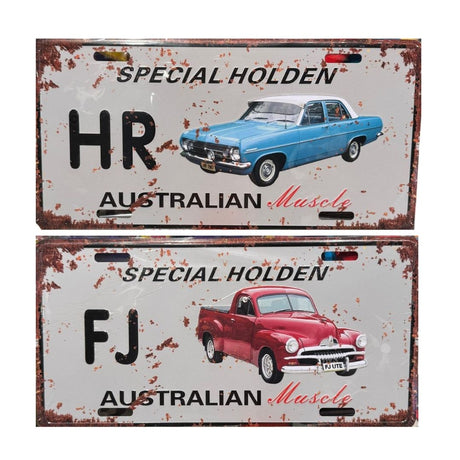 Vintage Car Plates - 15 x 30cm