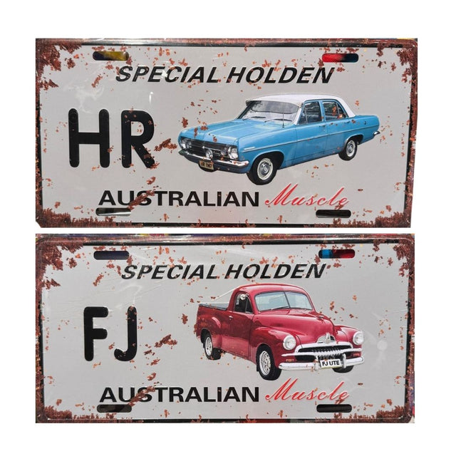 Vintage Car Plates - 15 x 30cm