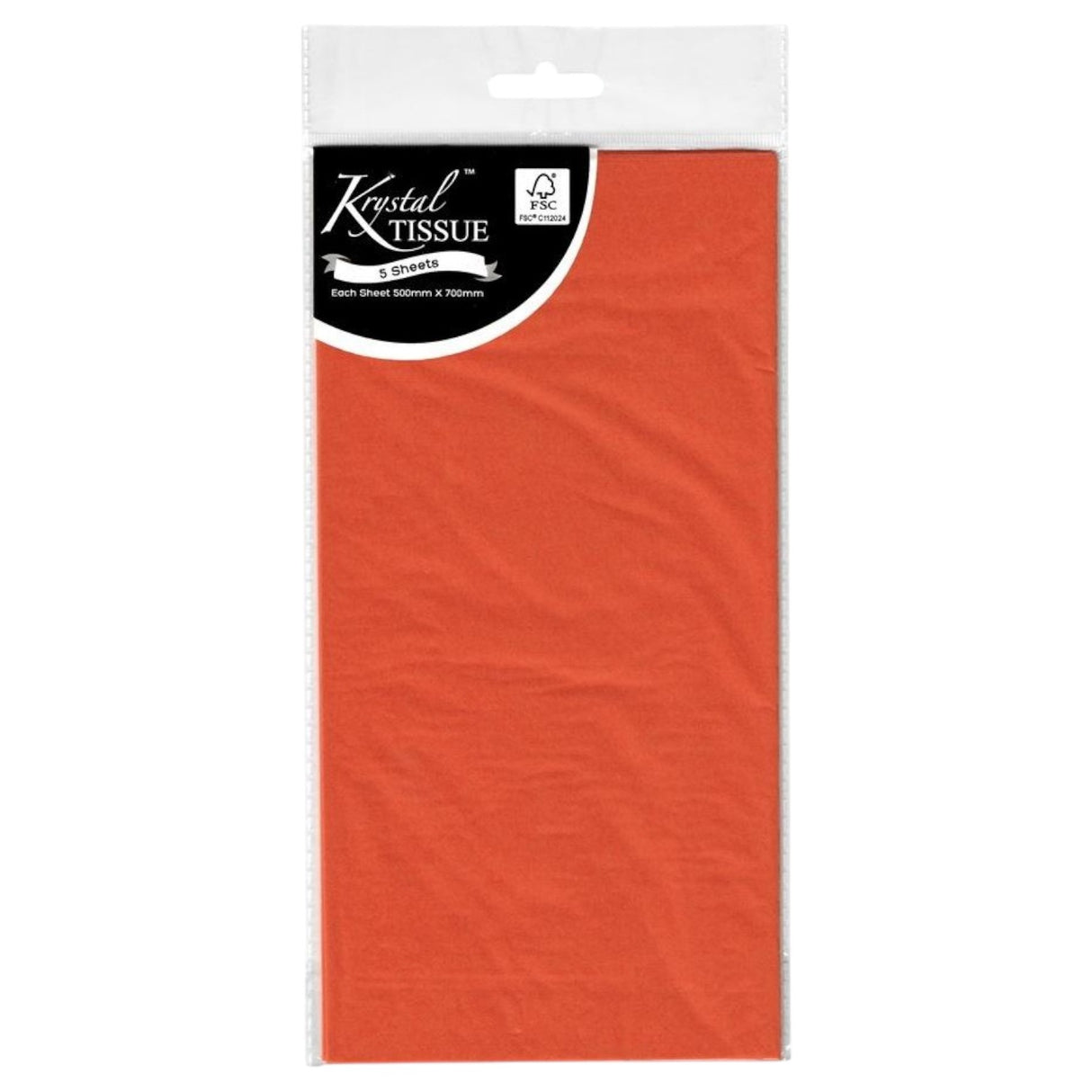 Orange Tissue Paper - 5 Sheets