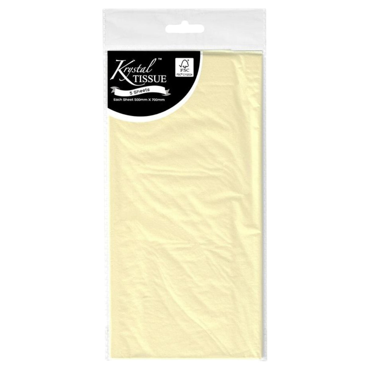 Cream Tissue Paper - 5 Sheets