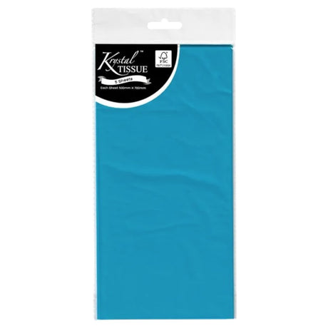 Bright Blue Tissue Paper - 5 Sheets