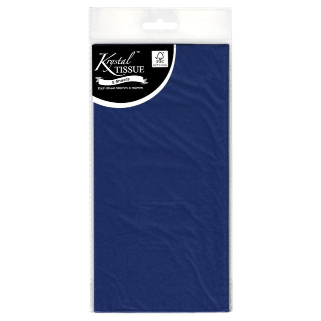 Dark Blue Tissue Paper - 5 Sheets