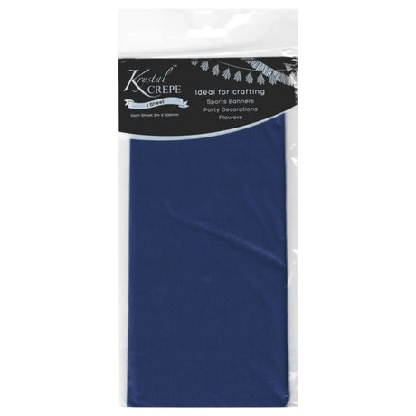 Navy Crepe Paper - 1 Sheet