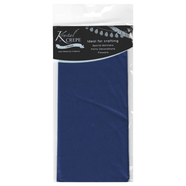 Navy Crepe Paper - 1 Sheet