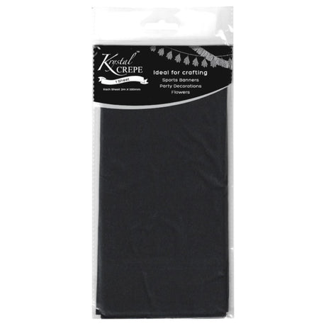 Black Crepe Paper - 1 Sheet