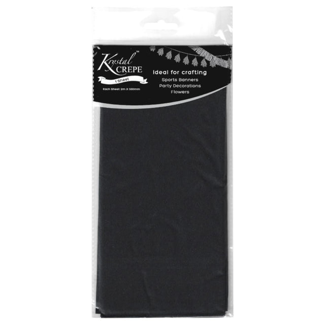 Black Crepe Paper - 1 Sheet
