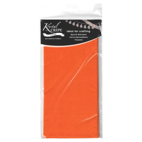 Orange Crepe Paper - 1 Sheet