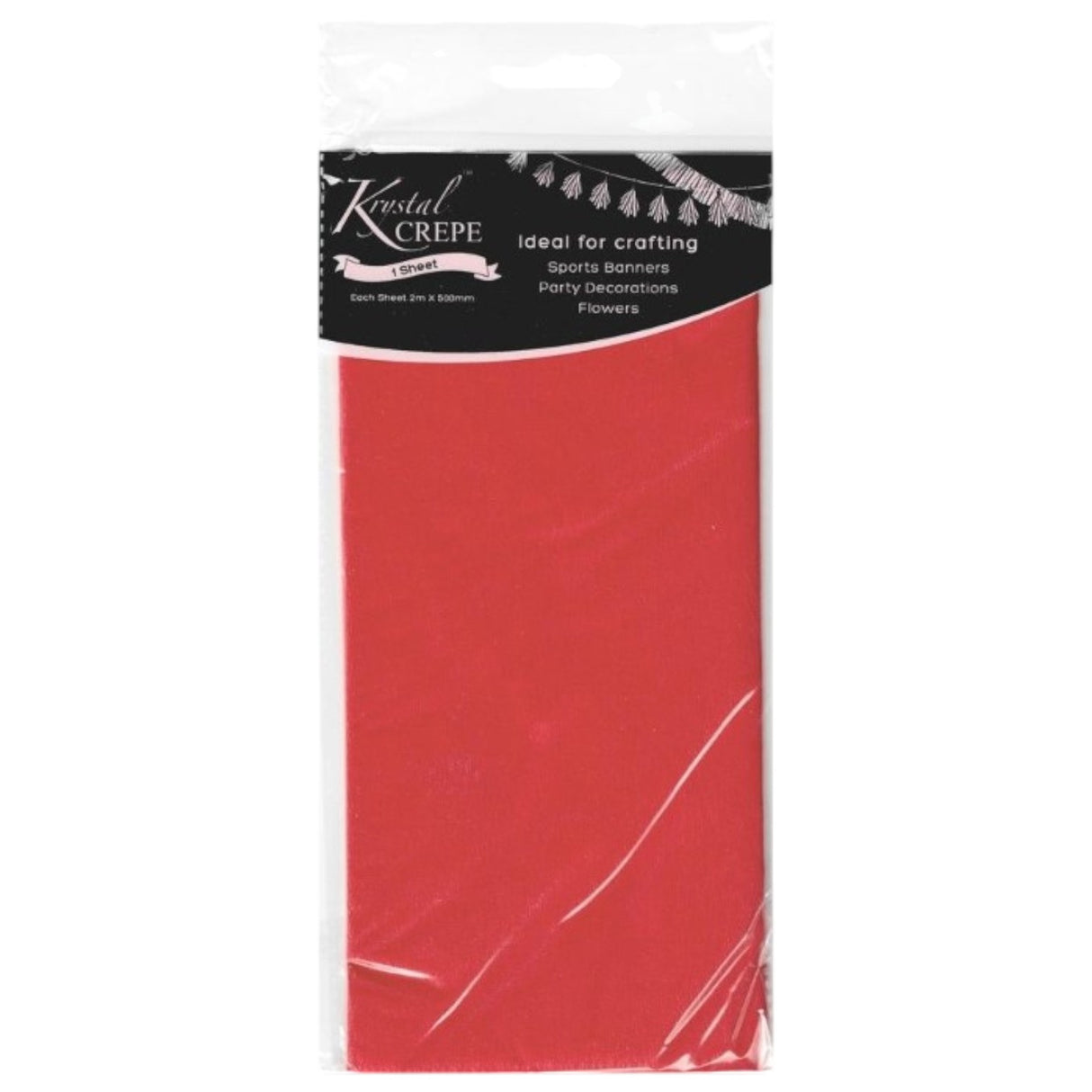 Red Crepe Paper - 1 Sheet