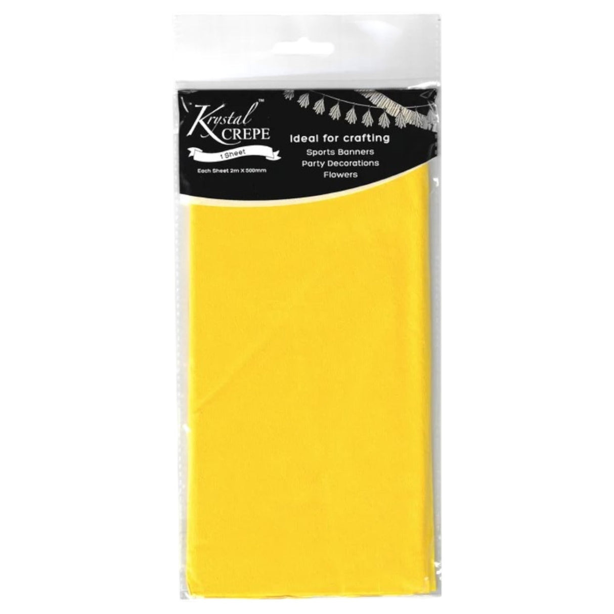 Yellow Crepe Paper - 1 Sheet