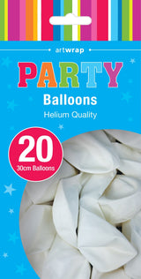 White Balloon - 20 Pack