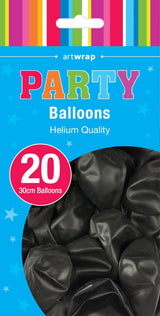 Black Balloon - 20 Pack
