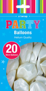 Pearl White Balloon - 20 Pack