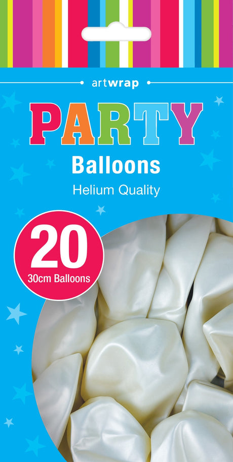 Pearl White Balloon - 20 Pack