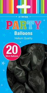 Pearl Black Balloon - 20 Pack