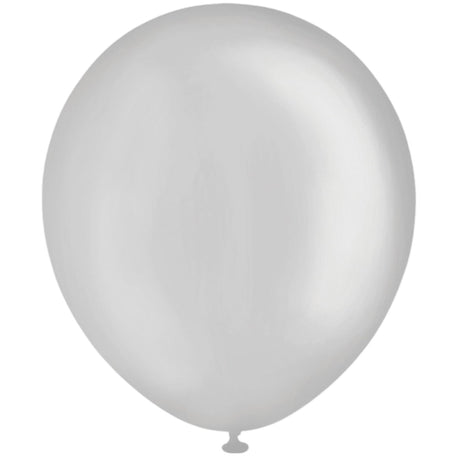 Metallic Silver Balloon - 20 Pack