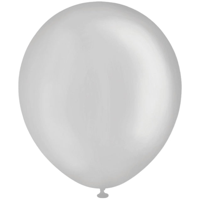 Metallic Silver Balloon - 20 Pack