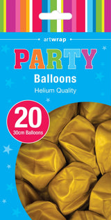 Metallic Gold Balloon - 20 Pack