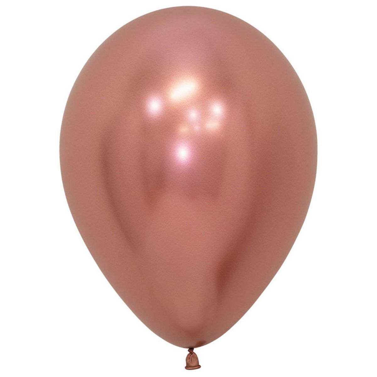 12 Pack 30cm Metallic Reflex Rose Gold Latex Balloons